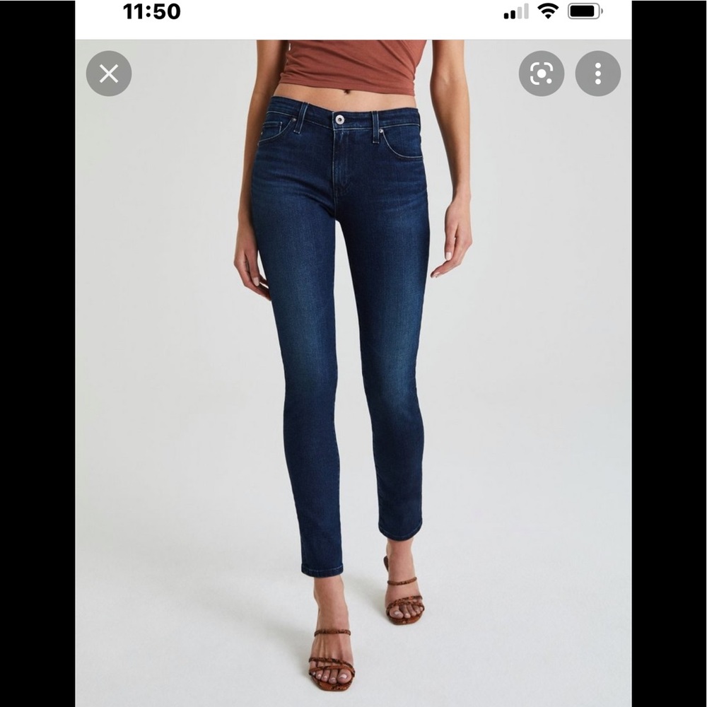 NWT Adriano Goldschmied The Prima mid-rise cigarette jean in dark wash Sz 32
